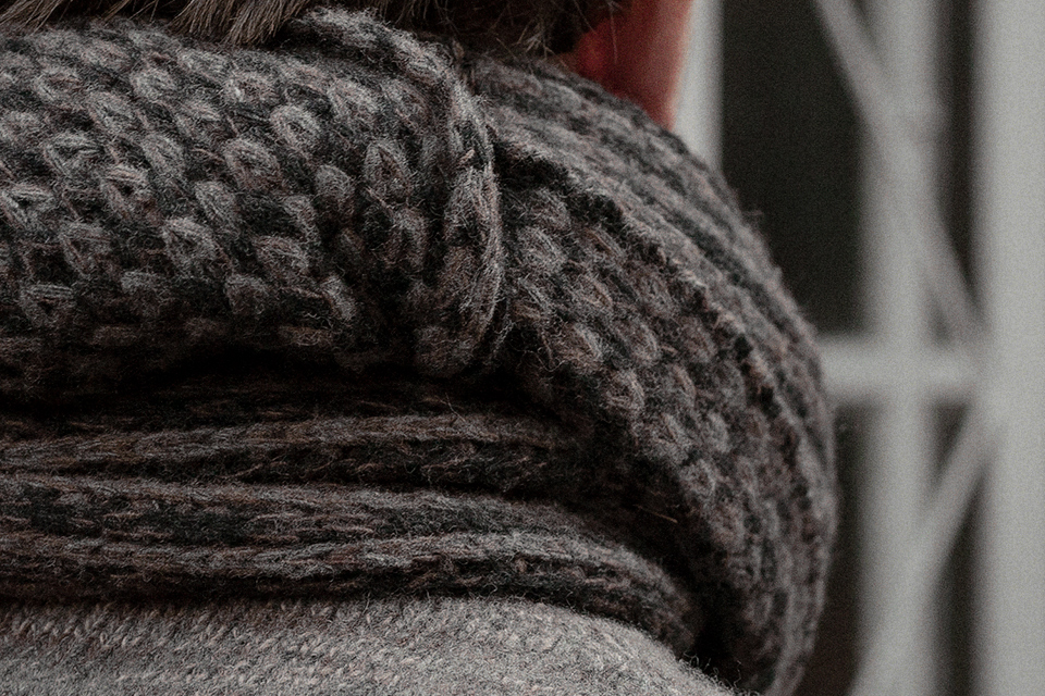 grey-russet-brown-lambswool-scarf-worn-1