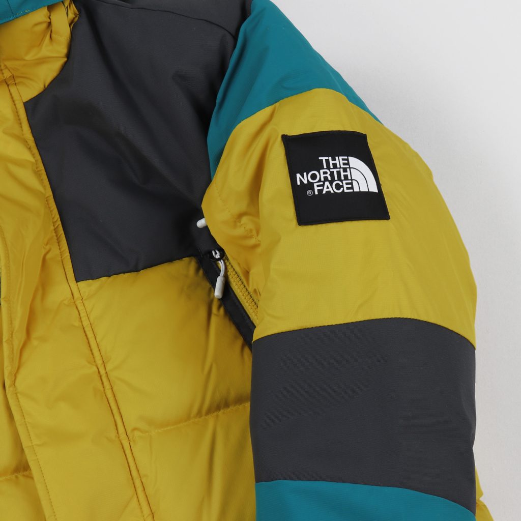 the north face vostok parka leopard yellow